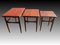 Tavolini ad incastro attribuiti a Kai Kristiansen, Danimarca, set di 3, Immagine 15