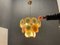 Lámpara de araña con forma de disco de cristal de Murano, años 70, Imagen 4