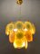 Lámpara de araña con forma de disco de cristal de Murano, años 70, Imagen 10