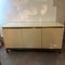 Lackiertes Vintage Holz & Messing Sideboard von Guy Lefevre 7