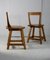 Brutalist Wooden Stools, France, 1960s, Set of 2, Image 17