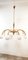 Brass Chandelier with Opal White Ball Windows, Image 2