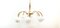 Brass Chandelier with Opal White Ball Windows 19