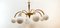 Brass Chandelier with Opal White Ball Windows 6