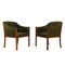 Leather Lounge Chairs by Ole Wanscher for Poul Jeppesens Furniture Factory, 1950s, Set of 2 1