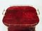 Rot lackierter Servierwagen aus Pergament Pergament & Vergoldetem Metall von Aldo Tura für Tura Milano, 1950er 4