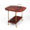 Lacquered Red Parchment Vellum and Gilt Metal Drinks Trolley by Aldo Tura for Tura Milano, 1950s 9