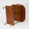 Lacquered Red Parchment Vellum and Gilt Metal Drinks Trolley by Aldo Tura for Tura Milano, 1950s 15