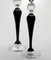 Italienische Art Deco Kerzenständer aus schwarzem Kristallglas, 1985, 2er Set 7