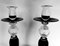 Art Deco Italian Black Crystal Candlesticks, 1985, Set of 2 8