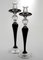 Art Deco Italian Black Crystal Candlesticks, 1985, Set of 2, Image 2