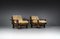 Lounge Chairs in Softwood and Leather, France, 1960s, Set of 2, Image 6