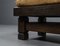 Lounge Stool in Softwood and Leather, France, 1960s 20