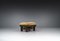 Lounge Stool in Softwood and Leather, France, 1960s, Image 1