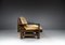 3-Sitzer Lounge Sofa aus Weichholz & Leder, Frankreich, 1960er 3