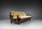 3-Seater Lounge Sofa in Softwood and Leather, France, 1960s 2