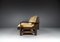 3-Sitzer Lounge Sofa aus Weichholz & Leder, Frankreich, 1960er 9
