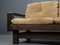 3-Sitzer Lounge Sofa aus Weichholz & Leder, Frankreich, 1960er 16