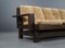 3-Sitzer Lounge Sofa aus Weichholz & Leder, Frankreich, 1960er 25