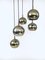 Golden Cascade 5-Ball Ceiling Lamp, Italy, 1980s 12