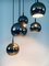 Golden Cascade 5-Ball Ceiling Lamp, Italy, 1980s 5