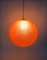 Lampe à Suspension Sphérique en Résine Orange, Italie, 1960s 6