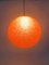 Lampe à Suspension Sphérique en Résine Orange, Italie, 1960s 11