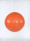 Spherical Orange Resin Pendant Lamp, Italy, 1960s, Image 17