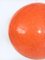 Lámpara colgante esférica de resina naranja, Italia, años 60, Imagen 12