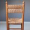 Wooden Chair with Rush Seat and Backrest, 1960s 4