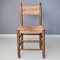 Wooden Chairs with Rush Seats and Backrests, 1960s, Set of 2, Image 2