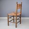 Wooden Chairs with Rush Seats and Backrests, 1960s, Set of 2 5