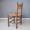 Wooden Chairs with Rush Seats and Backrests, 1960s, Set of 2, Image 5