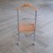 Italian Valet Chair with Tubular Frame and Rattan Seat, 1980s, Image 4