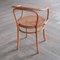 Fauteuil No. 209 en Bois Courbé Blond et Rotin de Ligna, 1970s 3