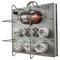 Panel de control industrial vintage de metal gris, Imagen 2