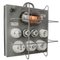 Vintage Industrial Grey Metal Control Panel, Image 4