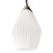 Round White Opaline Glass Pendant Light, 1970s 2