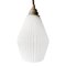 Round White Opaline Glass Pendant Light, 1970s, Image 1