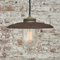 Vintage Rust Iron, Brass and Clear Glass Pendant Light 4
