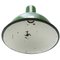 Vintage Industrial Green Enamel Pendant Lamp, Image 3