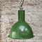 Vintage Industrial Green Enamel Pendant Lamp, Image 4