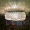 Art Deco Revival Rectangular Crystal Flush Mount Light, 1960s 10