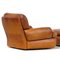 Leather Lounge Chair with Ottoman, 1970s, Set of 2 5