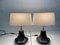 Black Marble Table Lamps, 1980s, Set of 2 2