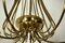 Hammered Brass Chandelier, Italy, 1950s 3