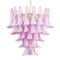 Fuchsia & White Color Murano Glass Petal Chandelier, Italy, 1990s, Image 2