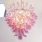 Fuchsia & White Color Murano Glass Petal Chandelier, Italy, 1990s, Image 4