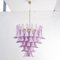 Fuchsia & White Color Murano Glass Petal Chandelier, Italy, 1990s, Image 3