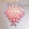 Fuchsia & White Color Murano Glass Petal Chandelier, Italy, 1990s, Image 11